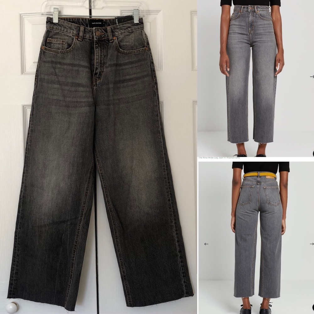 Frank & Oak Nina Wide-Leg Jean Washed Gray 26